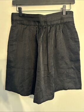 Bensoni Women's Black A-Line Linen Skirt